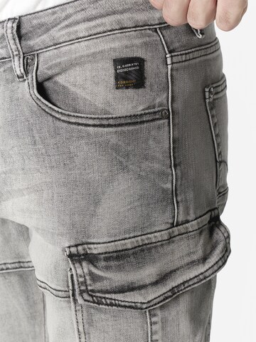 KOROSHI Regular Cargojeans in Zwart