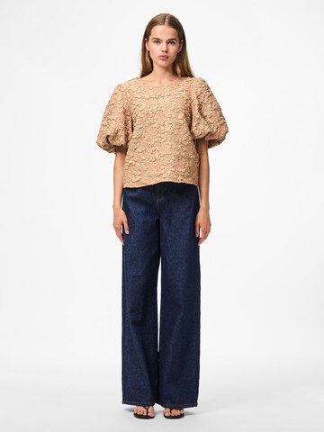 PIECES Bluse 'GRETCHEN' i brun