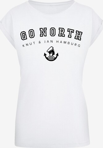F4NT4STIC Shirt 'Go North' in Wit: voorkant
