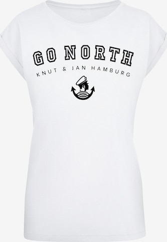 F4NT4STIC Shirt 'Go North' in White: front