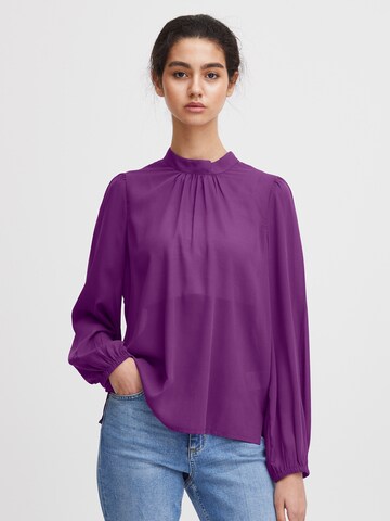 ICHI Bluse in Lila: Vorderseite