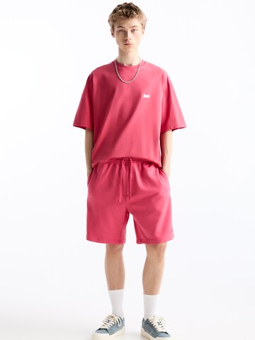 Loosefit Pantalon Pull&Bear en rose