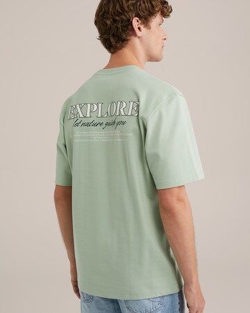 WE Fashion Тениска в зелено: отпред