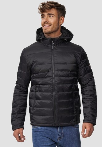 INDICODE JEANS Winterjas 'Hampshire' in Zwart: voorkant