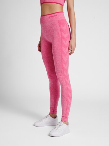 Hummel Skinny Sportbyxa i rosa