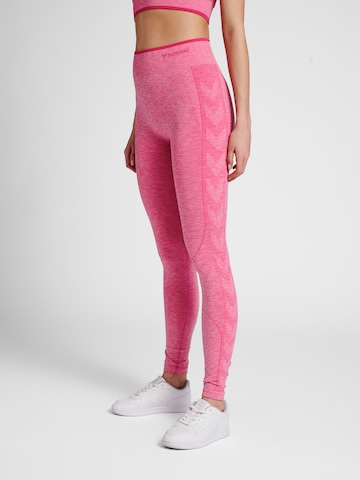 Skinny Pantaloni sportivi di Hummel in rosa