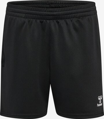 Hummel Regular Workout Pants 'ESSENTIAL' in Black: front