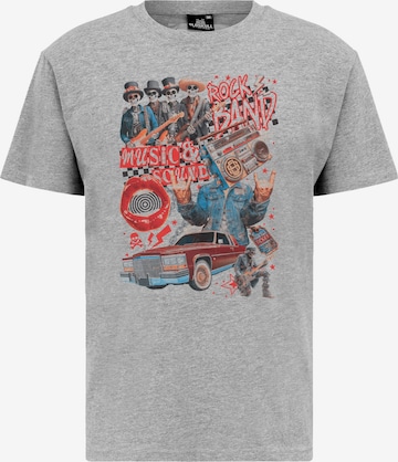 Oldskull T-Shirt 'Xtreme Retro Rock Skull Graphic' in Grau: Vorderseite