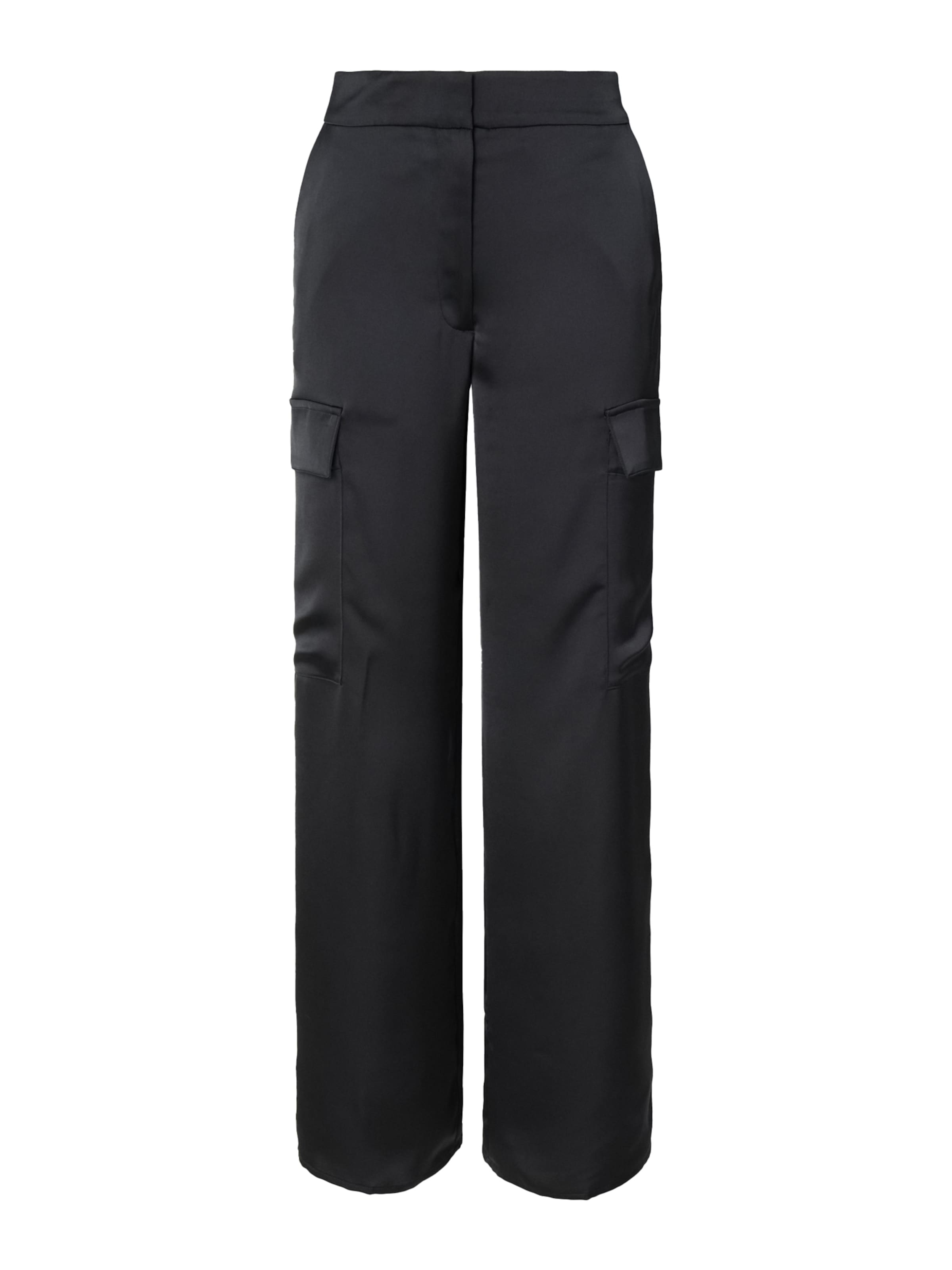 HUGO Wide leg Cargobroek 'Hakila' in Zwart: voorkant