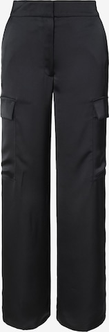 HUGOWide Leg/ Široke nogavice Cargo hlače 'Hakila' - crna boja: prednji dio