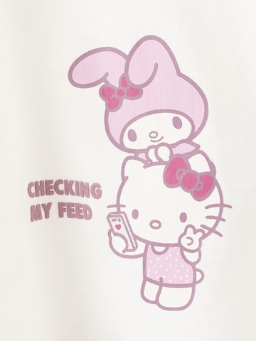 MANGO KIDSMajica 'HKSELFIE' - bijela boja