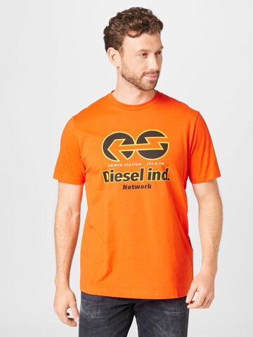 DIESEL Shirt 'JUST' in Oranje: voorkant