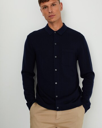 WE Fashion Regular fit Button Up Shirt in Blue: front