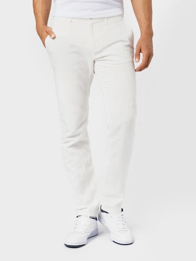 TOM TAILOR Chino kalhoty 'Travis linen chino' - offwhite, Model/ka