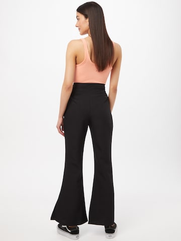 Missguided Flared Hose 'SPLIT' in Schwarz