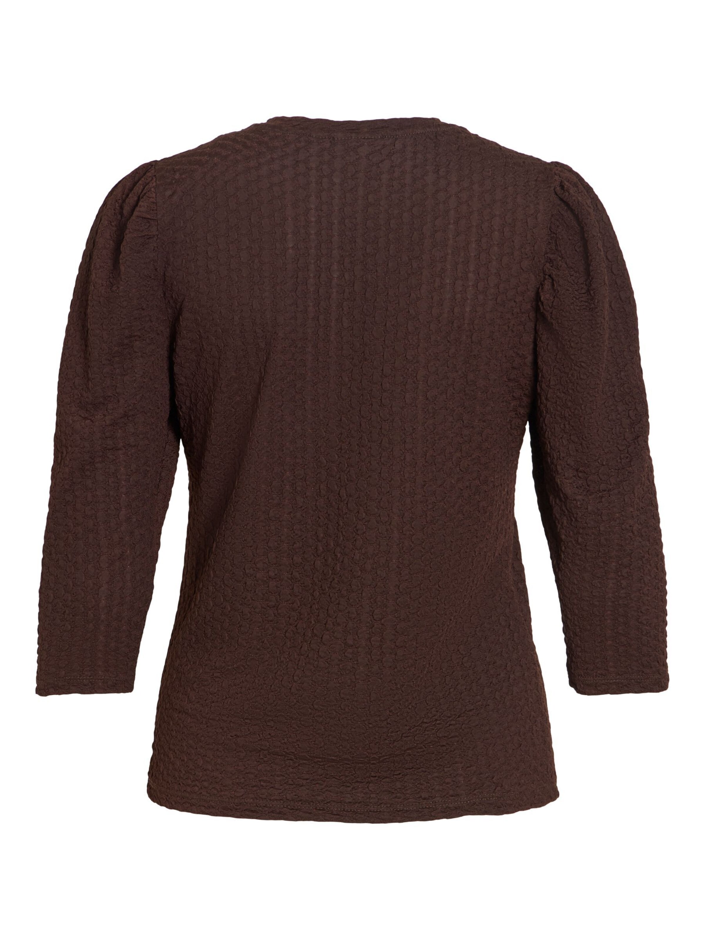 VILA Shirt 'VIAnine' in Brown