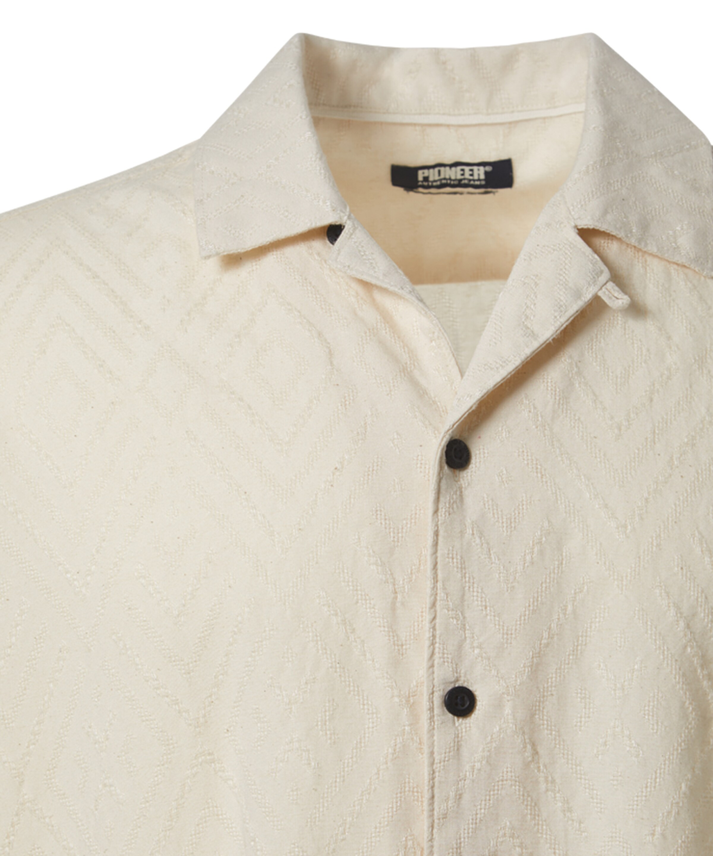 Pioneer Authentic Jeans Regular fit Button Up Shirt in Beige