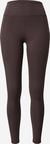 Skinny Pantaloni sport de la Girlfriend Collective pe maro: față