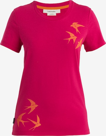 ICEBREAKER - Camiseta 'Central Classic SS' en rosa: frente