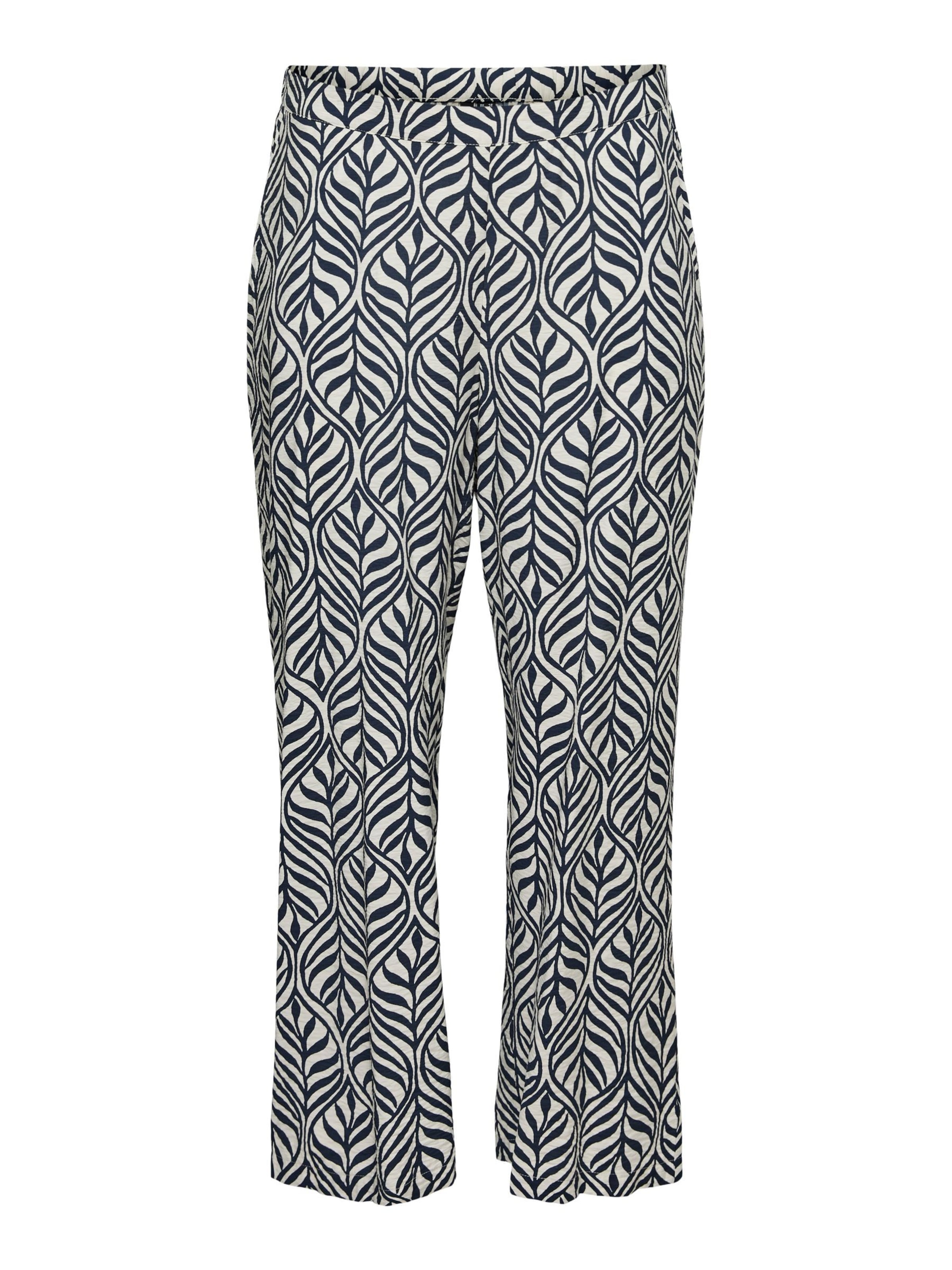 Vero Moda Curve Bukser 'VMCJosie' i 46 i mørkeblå / offwhite, Produktvisning