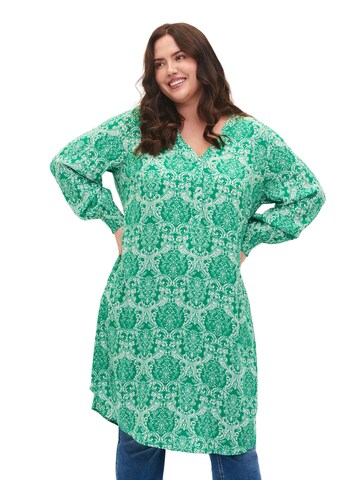 Zizzi Kleid 'Bella' in Grün: Vorderseite