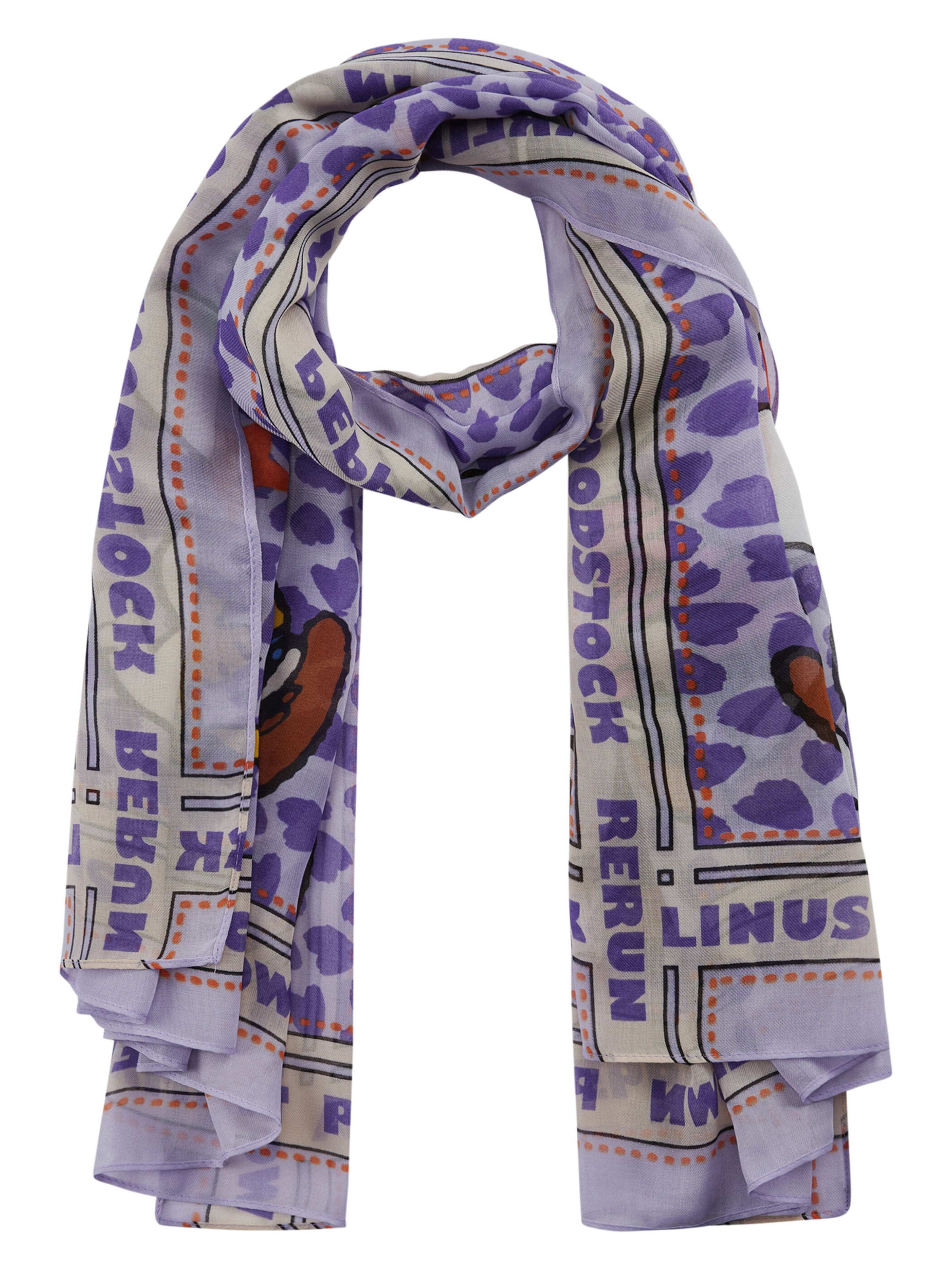 CODELLO Schal 'PEANUTS' in Lila: Vorderseite