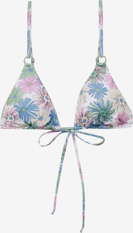 Pull&Bear Triangel Bikinitopp i hvit: forside