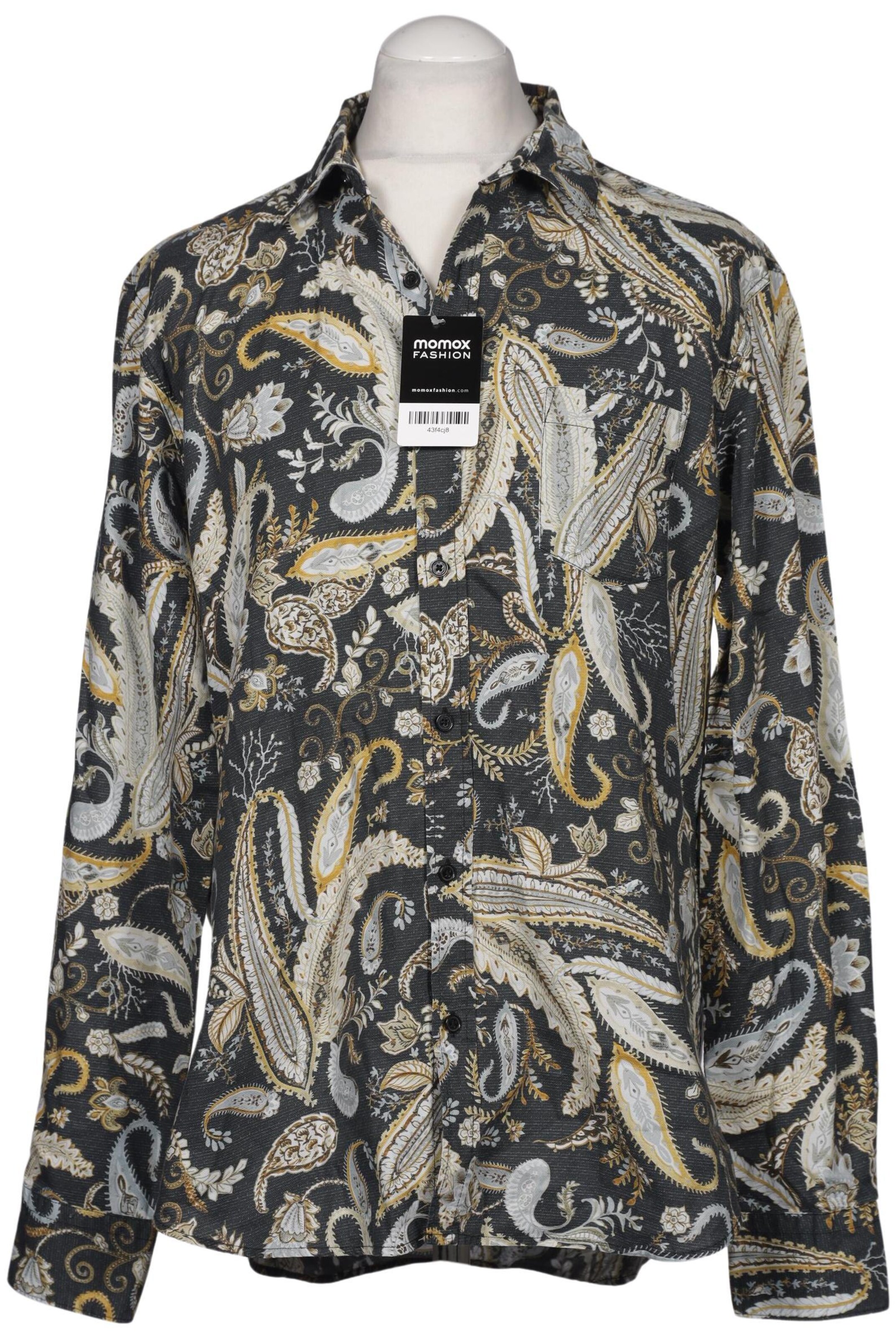 REPLAY Button Up Shirt in XL in Grey: front