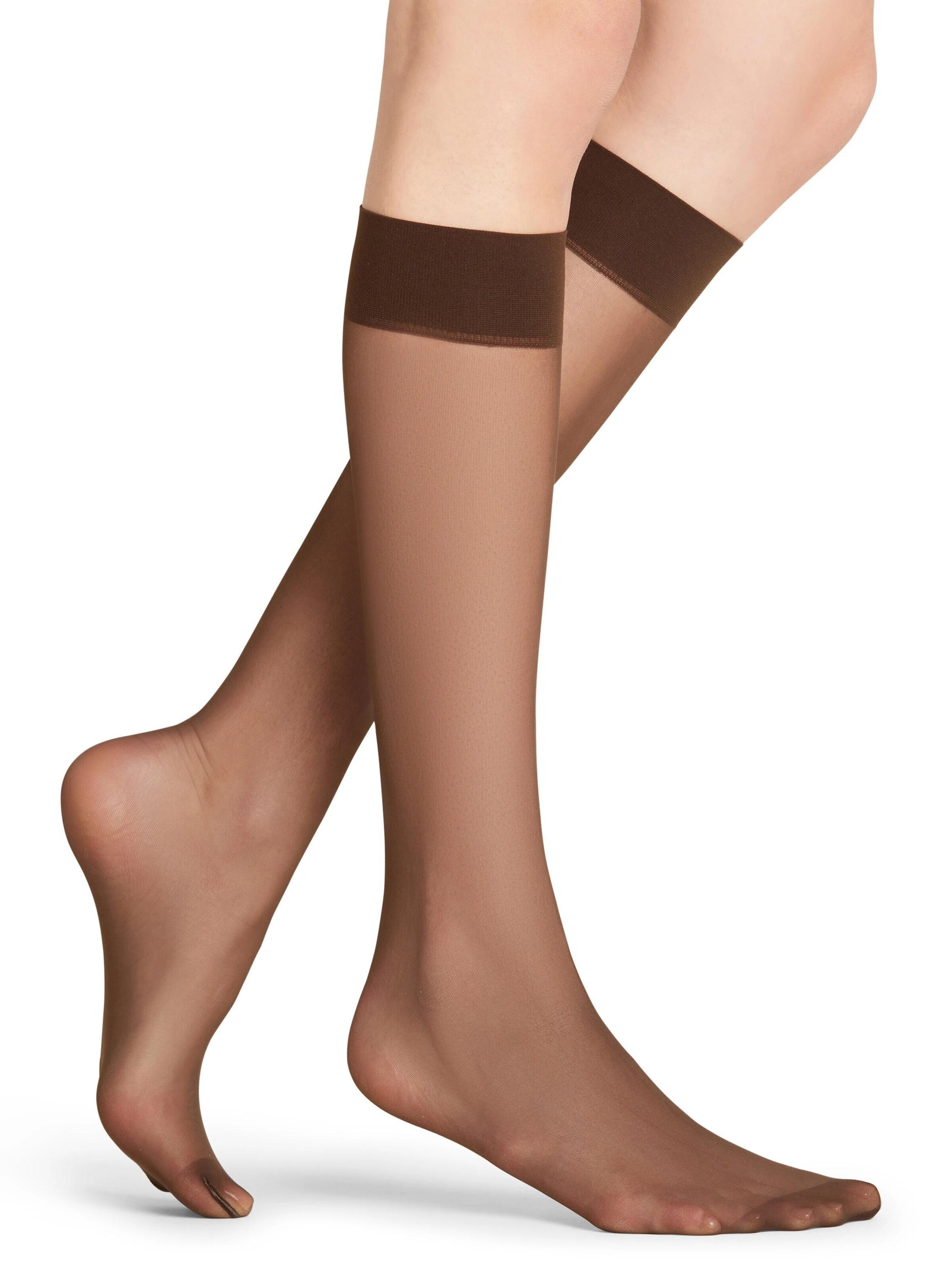 FALKE Overknee Strümpfe 'Matt Deluxe'‌‌‌‌‌‌‌‌‌‌ in Braun