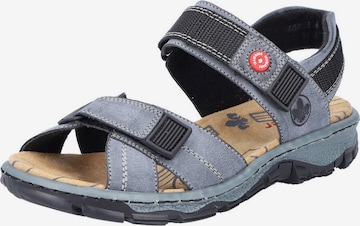 Rieker Hiking Sandals in Blue: front