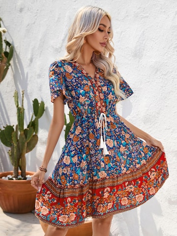 Yesfashion Letnia sukienka w kolorze niebieski