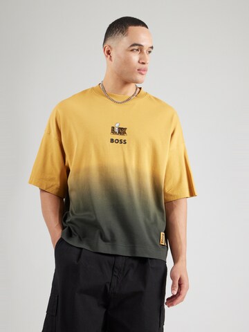 T-Shirt 'Thorpe_NFL' BOSS en jaune : devant