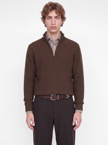 JACK & JONES Sweater 'Wesley' in Brown: front