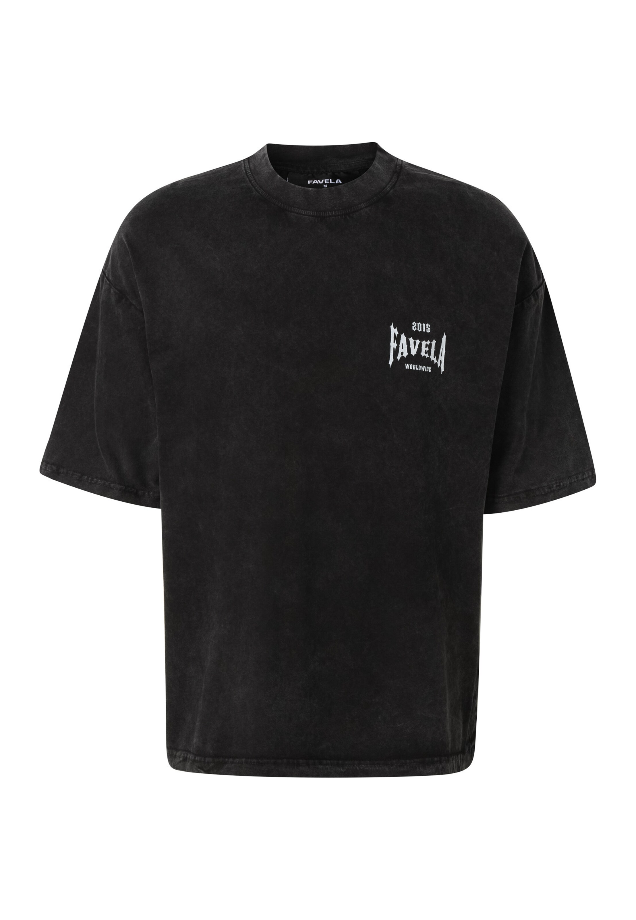FAVELA Shirt 'Money Is Evil' in Black: front