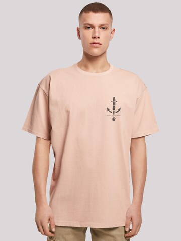 F4NT4STIC T-Shirt 'Ahoi Anker Knut & Jan Hamburg' in Orange: Vorderseite