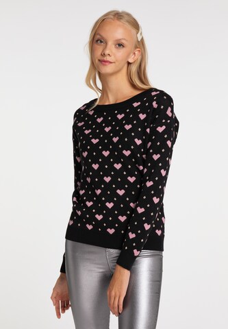 Pull-over myMo at night en noir : devant