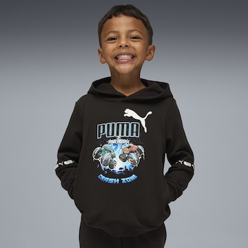 PUMA Sweatshirt 'Puma x Hot Wheels™ Monster Trucks' in Black: front
