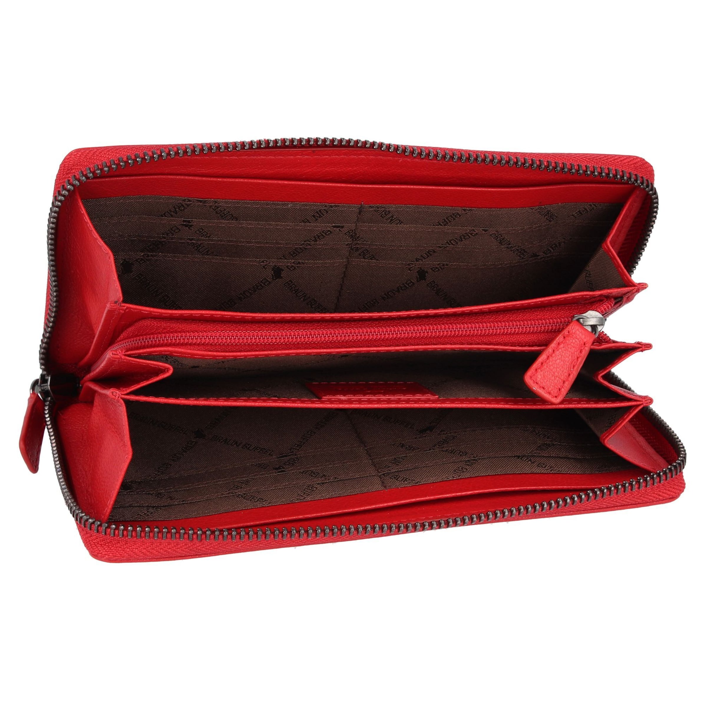 Braun Büffel Wallet 'Anna' in Red