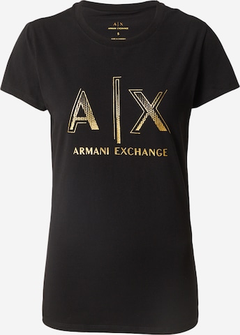 ARMANI EXCHANGE Tričko – černá: přední strana