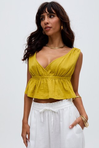 RAFFYA Blouse 'Katty' in Yellow: front