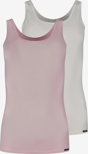 Skiny Top in rosa / weiß, Produktansicht