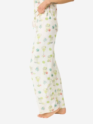 PJ Salvage Pyjamahose 'Limes & Sunshine' in Weiß