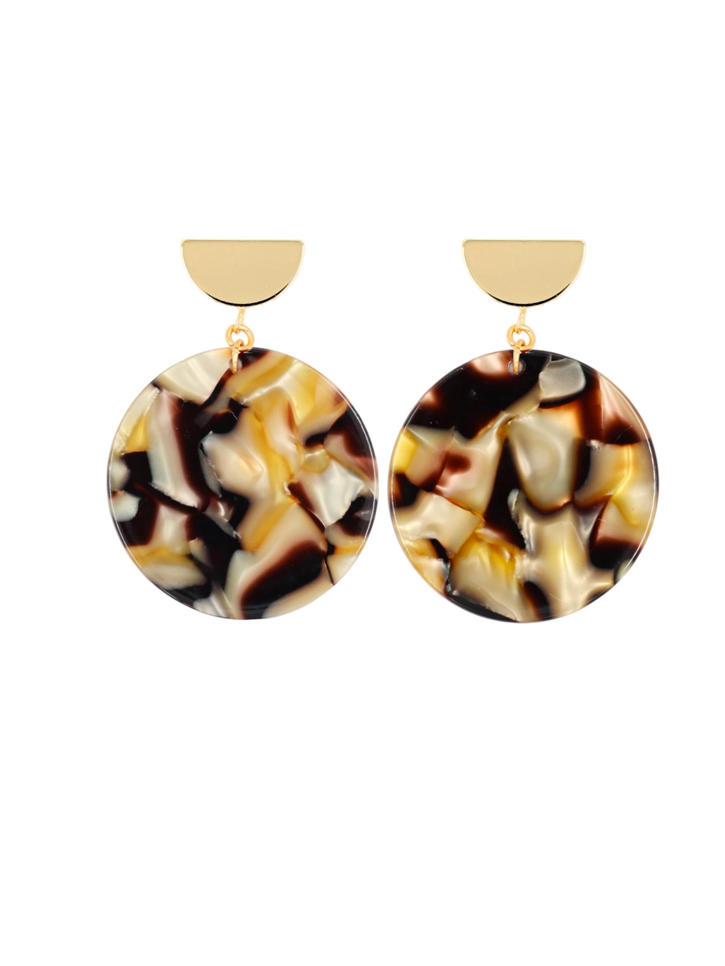 Fräulein Wunder Серьги 'Amal' в Коричневый: спереди