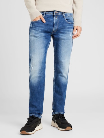 REPLAY Slimfit Jeans 'ANBASS' in Blauw: voorkant