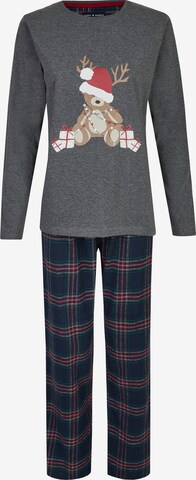 Happy Shorts Pyjama ' X-Mas ' in Blauw: voorkant