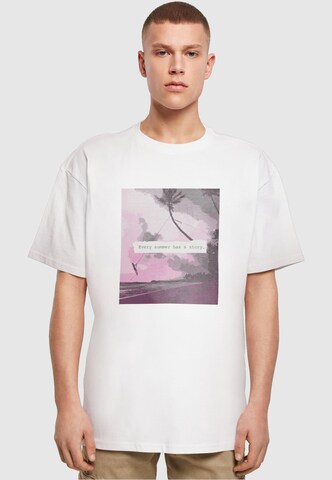 Merchcode T-Shirt 'Summer - Every Summer Has A Story' in Weiß: predná strana