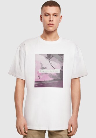 Merchcode T-Shirt 'Summer - Every Summer Has A Story' in Weiß: Vorderseite