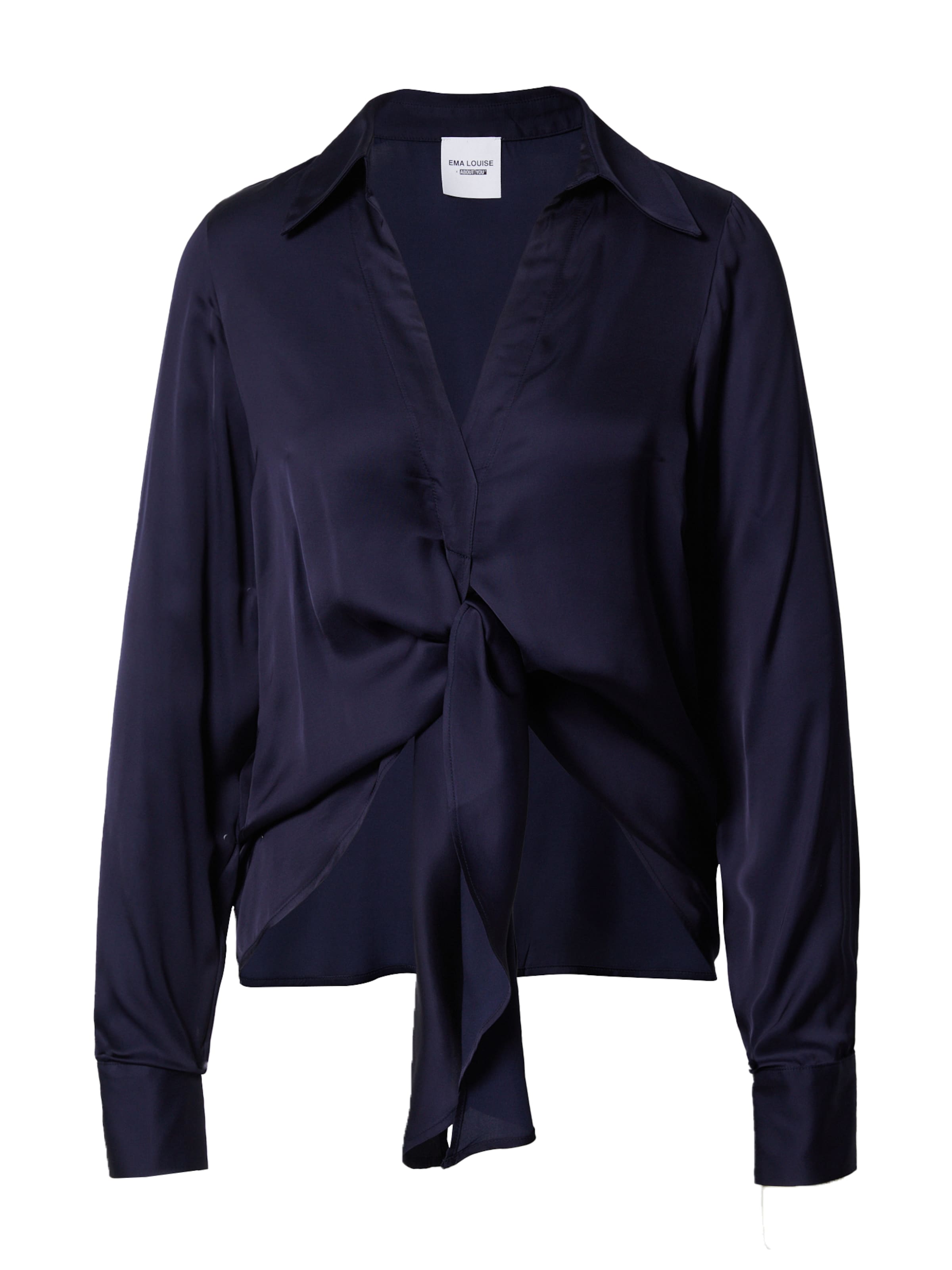 Ema Louise x ABOUT YOU Blus 'Bianca' i blå: framsida