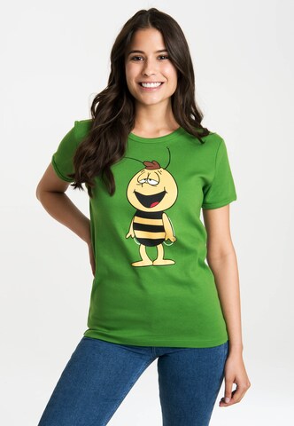 LOGOSHIRT Shirt 'Die Biene Maja - Willi' in Groen: voorkant