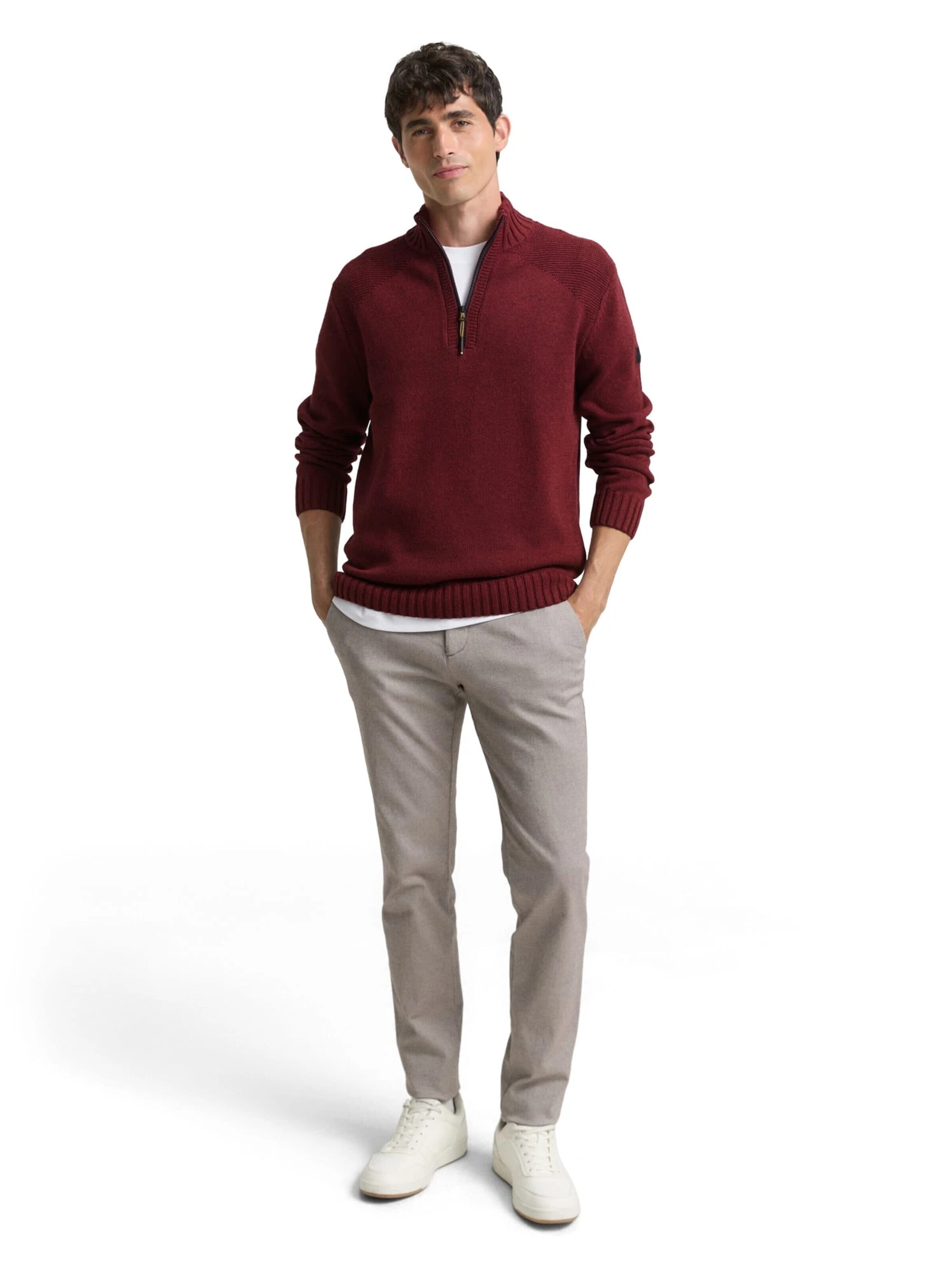 TOM TAILOR Sweater in Red